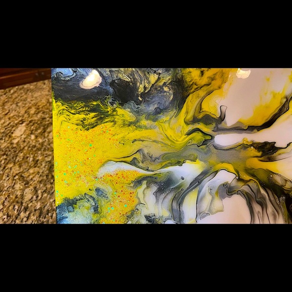 Acrylic Pour Painting with Resin seal 12x16 - Picture 3 of 3